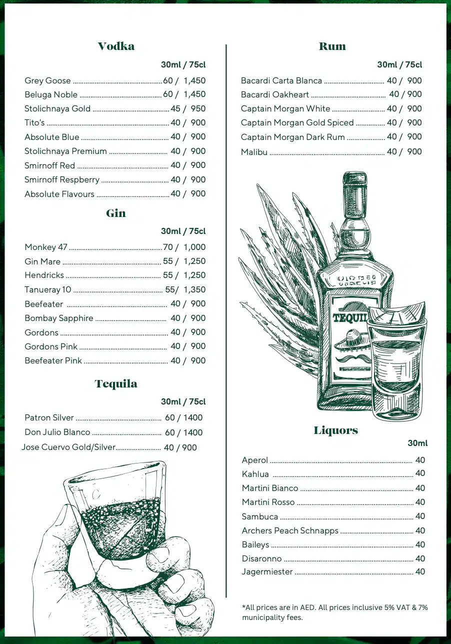 Menu Drinks Page 2